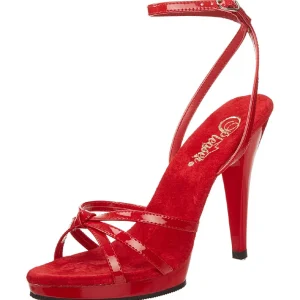 Rouge Verni 12 cm FLAIR-436 Talon Haut pour Hommes