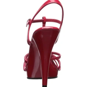 Rouge Verni 12 cm FLAIR-420 Talon Haut pour Hommes