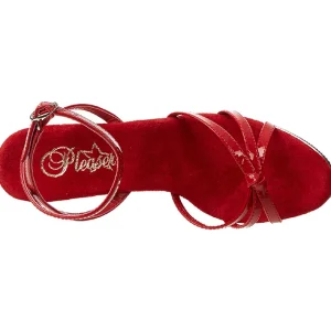 Rouge Verni 12 cm FLAIR-436 Talon Haut pour Hommes