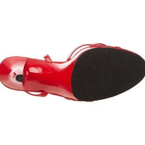Rouge Verni 12 cm FLAIR-436 Talon Haut pour Hommes