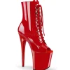 Rouge Verni 20 cm FLAMINGO-1021 bottines plateforme pour femmes