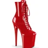 Rouge Verni 20 cm FLAMINGO-1020 Plateforme Bottines
