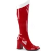 Rouge Verni 7,5 cm Funtasma GOGO-306 Bottes Femmes