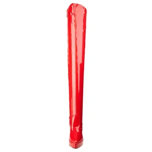 Rouge Verni 13,5 cm INDULGE-3000 bottes cuissardes hommes