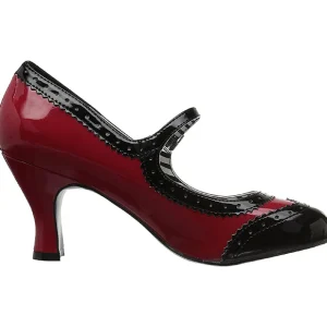 Rouge Verni 7,5 cm JENNA-06 grande taille escarpins femmes