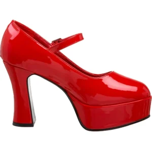 Rouge Verni 11 cm MARYJANE-50 Mary Jane Escarpins Haut Talon