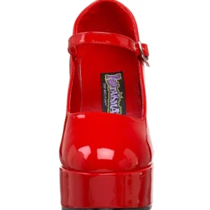 Rouge Verni 11 cm MARYJANE-50 Mary Jane Escarpins Haut Talon