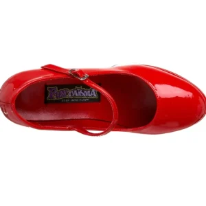 Rouge Verni 11 cm MARYJANE-50 Mary Jane Escarpins Haut Talon