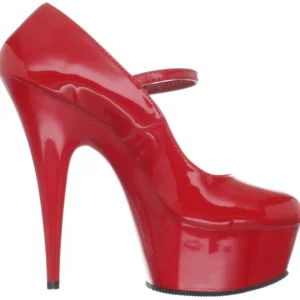 Rouge Verni 15 cm PLEASER DELIGHT-687 Escarpins Haut Talon