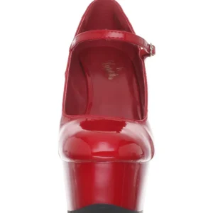 Rouge Verni 15 cm PLEASER DELIGHT-687 Escarpins Haut Talon