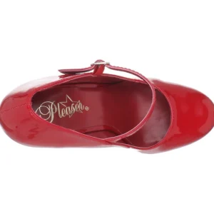 Rouge Verni 15 cm PLEASER DELIGHT-687 Escarpins Haut Talon