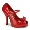 Rouge Verni 12 cm retro vintage CUTIEPIE-08 Escarpin Bout Ouvert