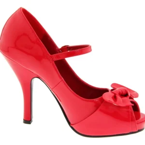 Rouge Verni 12 cm retro vintage CUTIEPIE-08 Escarpin Bout Ouvert