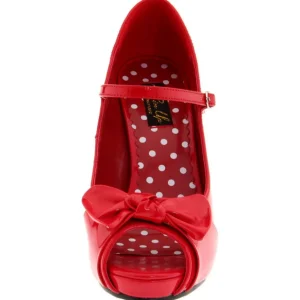 Rouge Verni 12 cm retro vintage CUTIEPIE-08 Escarpin Bout Ouvert