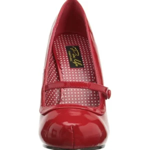 Rouge Verni 12 cm retro vintage CUTIEPIE-02 escarpins mary jane plateforme cachée
