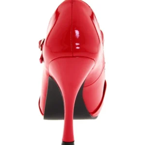 Rouge Verni 12 cm retro vintage CUTIEPIE-08 Escarpin Bout Ouvert