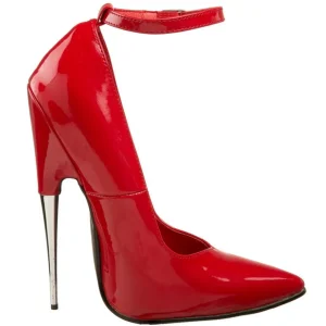 Rouge Verni 15 cm SCREAM-12 Chaussures Stilettos Escarpins Femmes