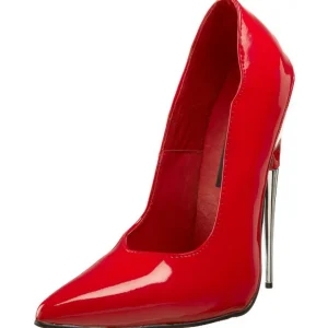 Rouge Verni 15 cm SCREAM-01 Chaussures Stilettos Escarpins Femmes