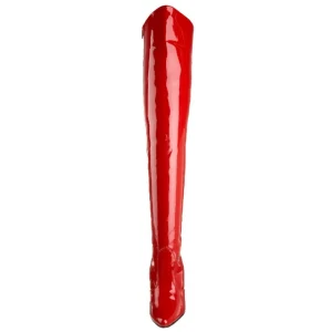 Rouge Verni 13 cm SEDUCE-3010 bottes cuissardes hommes