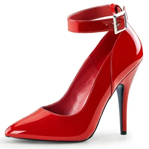 Rouge Verni 13 cm SEDUCE-431 Escarpins talons aiguilles hommes