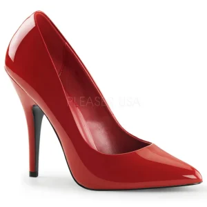 Rouge Verni 13 cm SEDUCE-420 escarpins à bout pointu