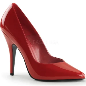 Rouge Verni 13 cm SEDUCE-420V escarpins à bout pointu