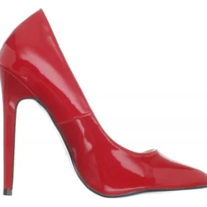 Rouge Verni 13 cm SEXY-20 escarpins à talon aiguille bout pointu