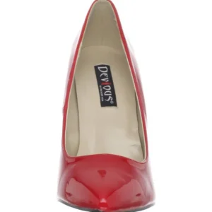 Rouge Verni 13 cm SEXY-20 escarpins à talon aiguille bout pointu