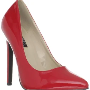 Rouge Verni 13 cm SEXY-20 escarpins à talon aiguille bout pointu
