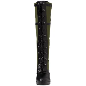 Similicuir 11,5 cm ARENA-2022 plateforme botte haut talon cosplay funtasma