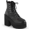 Similicuir 12 cm ASSAULT-100 bottines gothique semelles épaisses