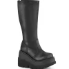 Similicuir 11,5 cm bottes mollets larges et cuisses rondes élastiquées