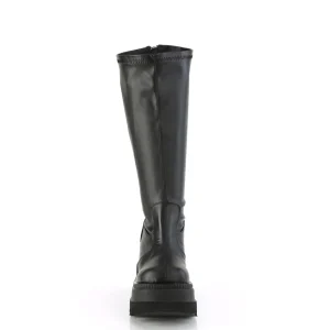 Similicuir 11,5 cm bottes mollets larges et cuisses rondes élastiquées