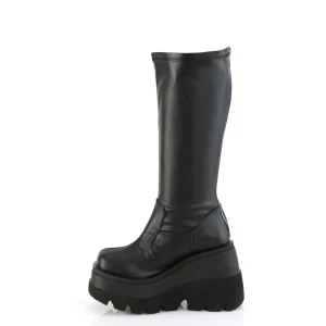 Similicuir 11,5 cm bottes mollets larges et cuisses rondes élastiquées