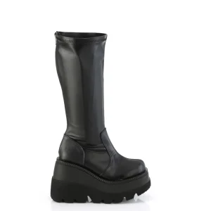 Similicuir 11,5 cm bottes mollets larges et cuisses rondes élastiquées