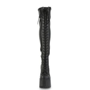 Similicuir 13 cm CAMEL-300 femme overknee botte plateforme épais talon chunky