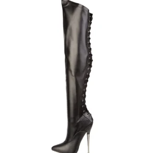 Similicuir 16 cm DAGGER-3060 fétiche cuissardes bottes