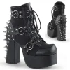 Similicuir 11,5 cm DemoniaCult CHARADE-100 bottines gothique avec rivets