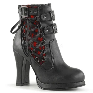 Similicuir 10 cm DemoniaCult CRYPTO-51 plateforme bottines femmes