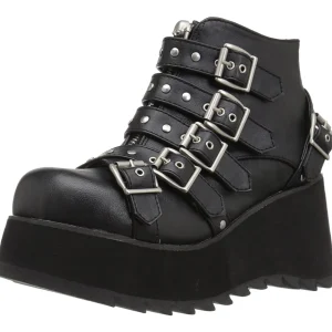 Similicuir 8 cm DemoniaCult SCENE-30 bottines gothique avec boucles