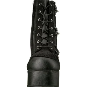 Similicuir 11,5 cm DemoniaCult CHARADE-100 bottines gothique avec rivets