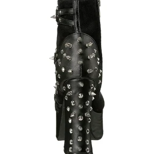 Similicuir 11,5 cm DemoniaCult CHARADE-100 bottines gothique avec rivets