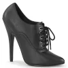 Similicuir 15 cm DOMINA-460 escarpins talons oxford à lacets noir