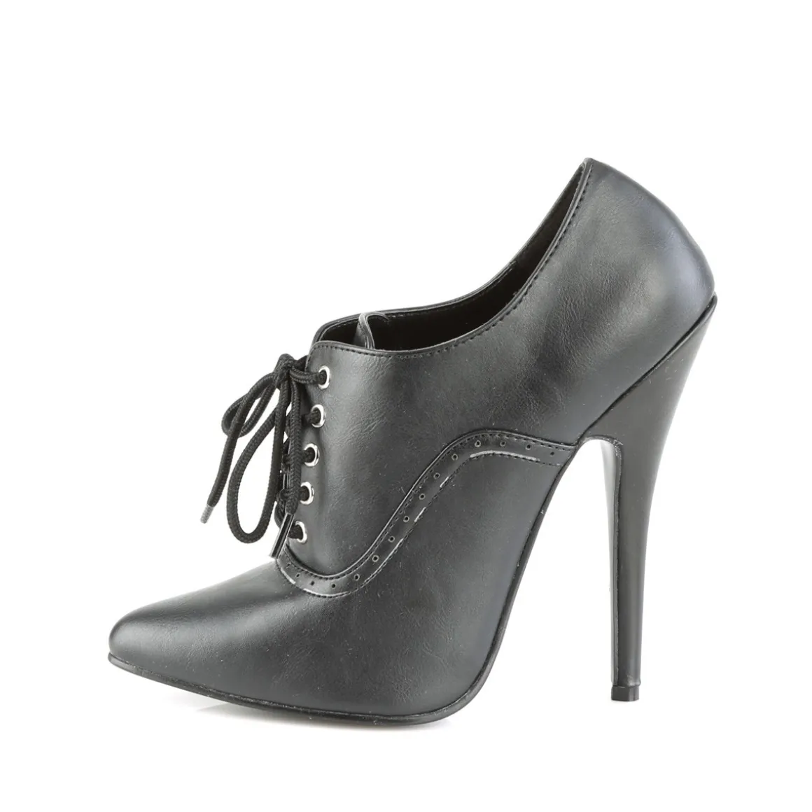 similicuir__cm_domina_esc_2.webp Similicuir 15 cm DOMINA-460 escarpins talons oxford à lacets noir