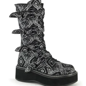 Similicuir 5 cm EMILY-322-2 plateformes bottes à boucles pour femmes