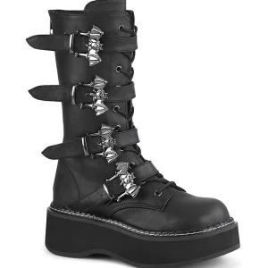 Similicuir 5 cm EMILY-322 plateformes bottes à boucles pour femmes