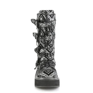 Similicuir 5 cm EMILY-322-2 plateformes bottes à boucles pour femmes