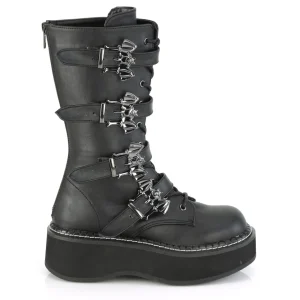 Similicuir 5 cm EMILY-322 plateformes bottes à boucles pour femmes