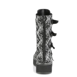 Similicuir 5 cm EMILY-322-2 plateformes bottes à boucles pour femmes