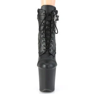 Similicuir 20 cm FLAMINGO-800-05 bottines plateforme à lacets en noir